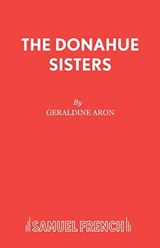 Red book cover with white text: "The Donahue Sisters" by Geraldine Aron.