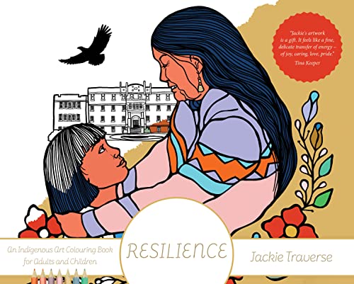 Book cover depicting Indigenous mother and child with residential school in background.