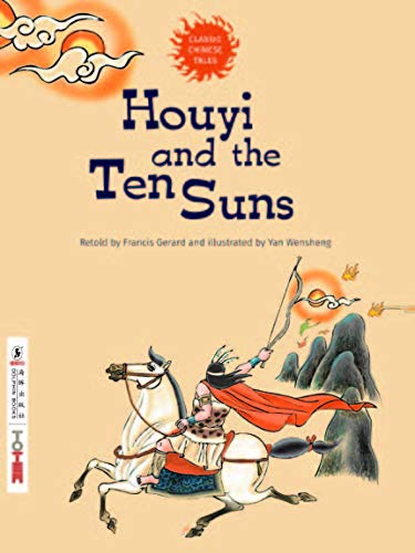 Book cover depicting Houyi aiming an arrow from horseback at suns.