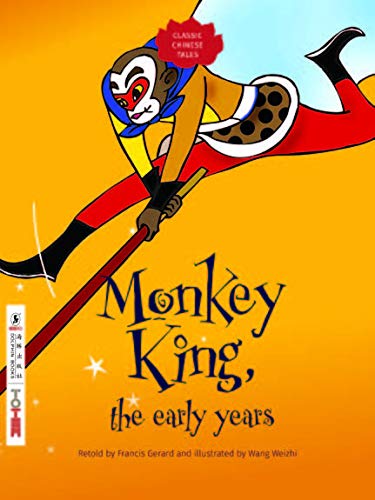 Book cover featuring an illustrated Monkey King with a staff against an orange background.