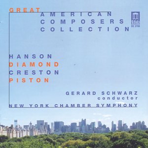 CD cover for "Great American Composers Collection" with city skyline.