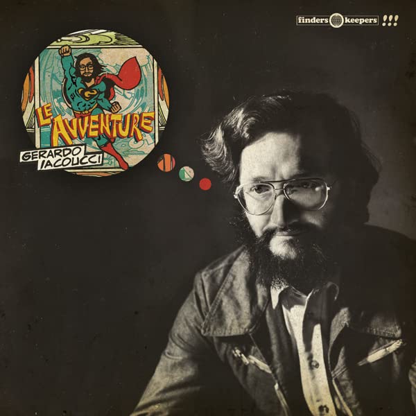 Album cover featuring a man with glasses and comic book illustration.