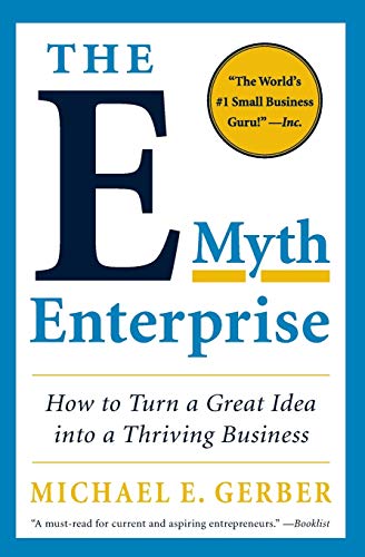 Book cover for The E-Myth Enterprise by Michael E. Gerber with yellow accent circle.