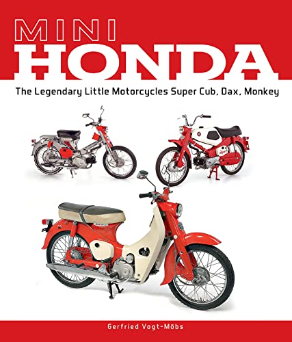 Book cover featuring three vintage red and cream Honda motorcycles.