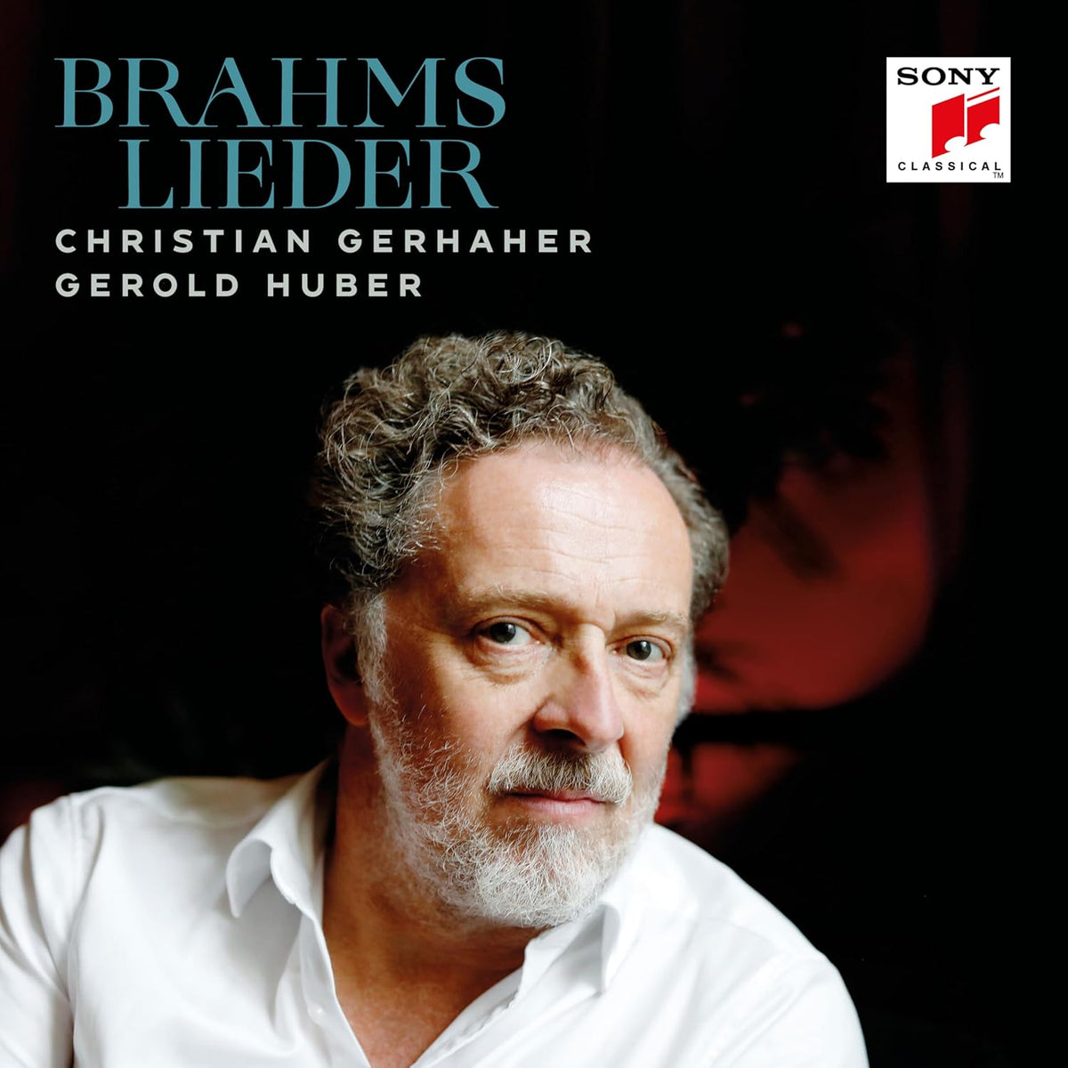 CD cover: Brahms Lieder, featuring portrait of Christian Gerhaher.