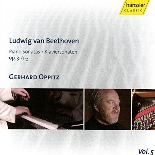 CD cover for Beethoven piano sonatas, Vol. 5, with pianist Gerhard Oppitz.