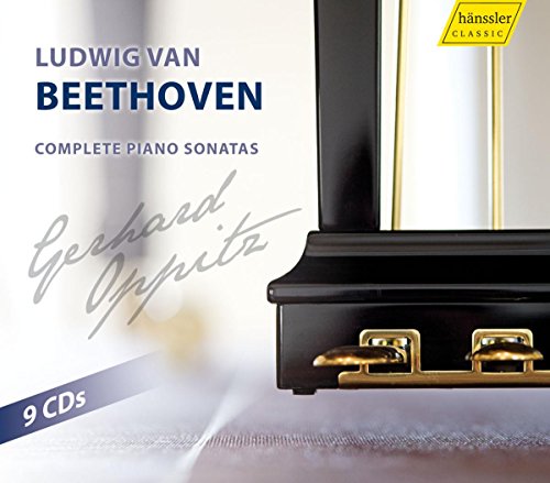 Beethoven piano sonatas CD set by Gerhard Oppitz, with piano keys.