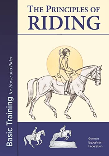 Book cover titled The Principles of Riding showing a line drawing of a rider.