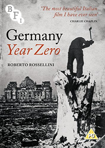 DVD cover for "Germany Year Zero" showing post-war rubble and a boy.