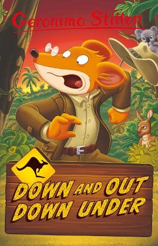 Geronimo Stilton book cover featuring a surprised mouse in Australia.