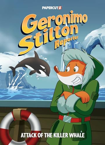Book cover featuring a fox and an orca whale in a snowy scene.