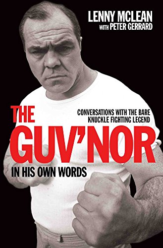 Book cover featuring Lenny McLean, a bare knuckle fighter, in a white t-shirt.
