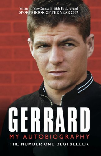 Book cover featuring a portrait of footballer Steven Gerrard and title text.