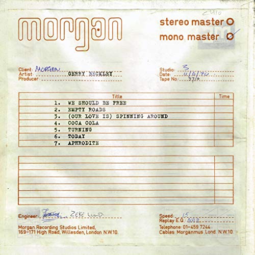 Vinyl record sleeve with a tracklist and recording details.