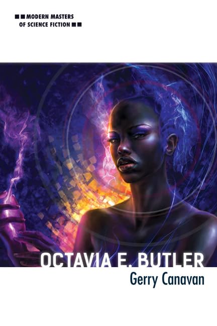 Book cover featuring a portrait of Octavia E. Butler with abstract, colorful designs.