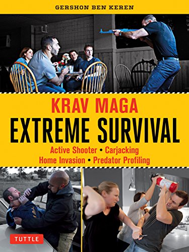 Book cover depicting self-defense techniques and scenarios with people.