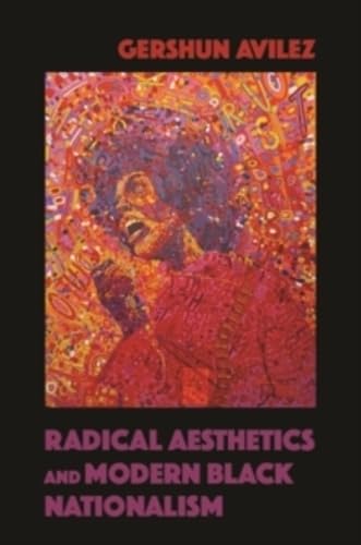 Book cover with a portrait of a person with an afro, colorful background.