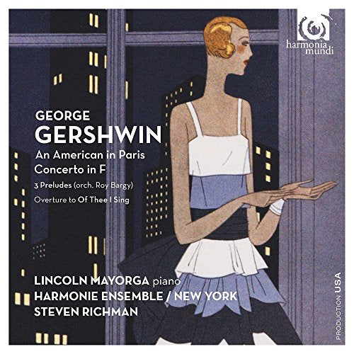 CD cover for George Gershwin’s “An American in Paris” with art deco design.