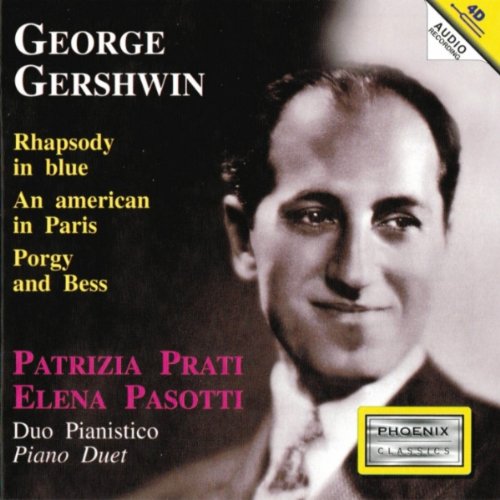 CD cover featuring a black and white portrait of composer George Gershwin.