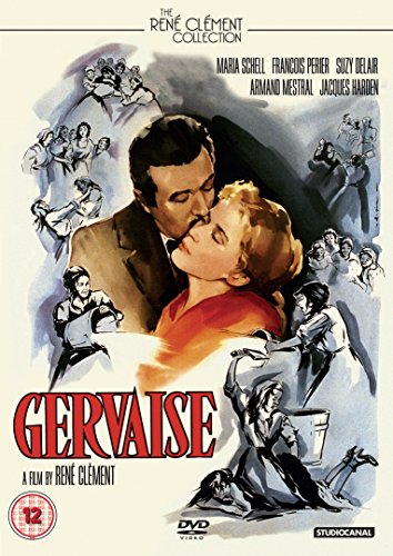 DVD cover art for Gervaise featuring a couple embracing surrounded by smaller scene vignettes.