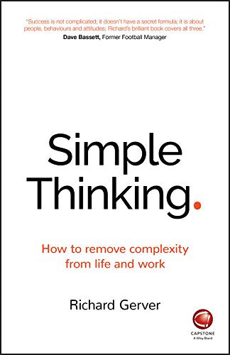 Book cover: “Simple Thinking” by Richard Gerver, white background, bold text.