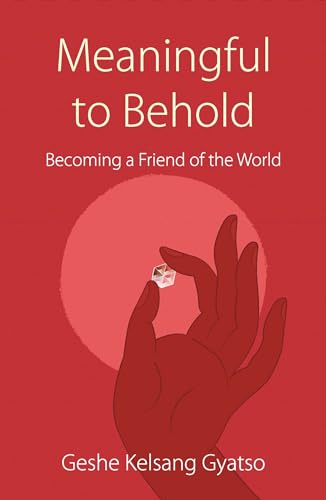 Red book cover with a hand holding a small, faceted object.