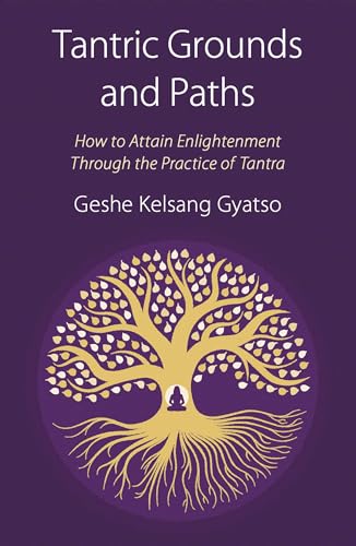 Book cover: purple background, gold tree with meditating figure at roots.