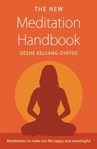 Book cover with orange background, white text, and a silhouette of a meditating person.