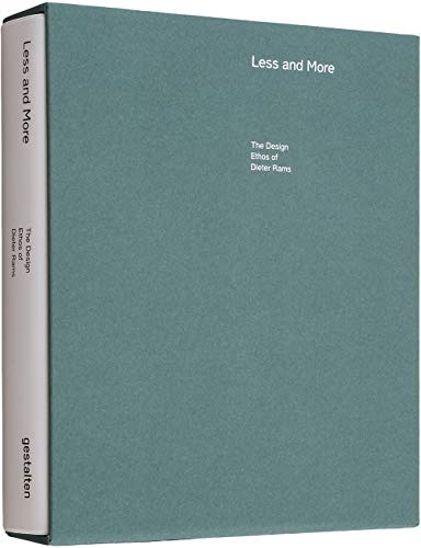 A teal book titled "Less and More" with white text on a plain white background.
