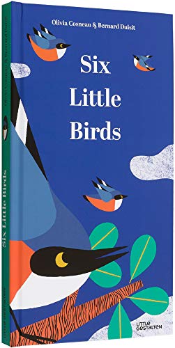 Blue book cover with illustrated birds and green foliage.