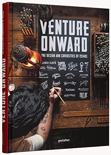 Book cover featuring vintage tools, lettering, and a person drawing.
