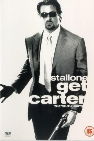 Black and white movie poster for "Get Carter" featuring Michael Caine.
