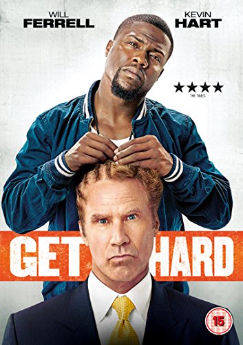 DVD cover featuring Will Ferrell and Kevin Hart in "Get Hard".