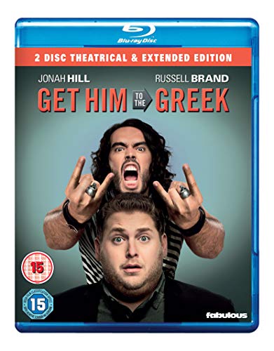 “Get Him to the Greek” Blu-ray cover featuring Jonah Hill and Russell Brand.