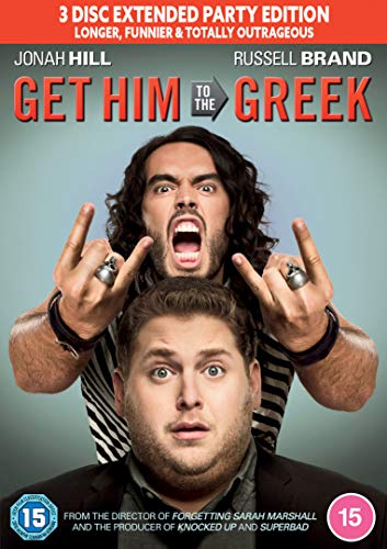 "Get Him To The Greek" DVD cover featuring Jonah Hill and Russell Brand.