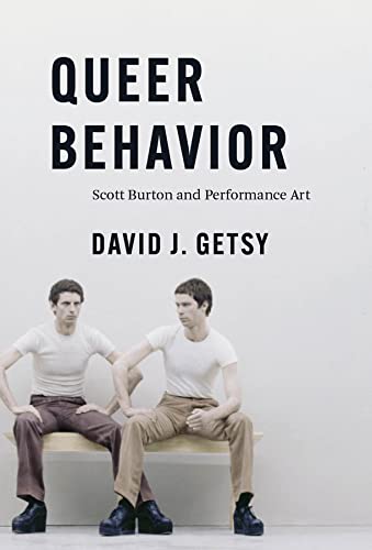 Book cover featuring two men in matching outfits seated on a bench.