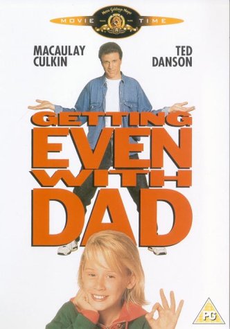 DVD cover for "Getting Even With Dad" featuring Macaulay Culkin and a child.