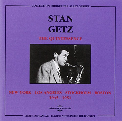 Purple CD cover featuring Stan Getz playing saxophone in a black and white photo.