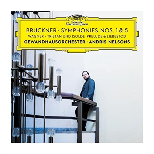 CD cover featuring conductor Andris Nelsons and a modern staircase.