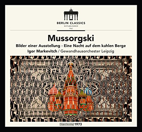 CD cover featuring ornate design with colorful domes and intricate patterns, titled "Mussorgski."