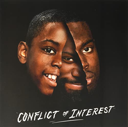 Ghetts album cover: split portrait of two Black men, “Conflict of Interest”.
