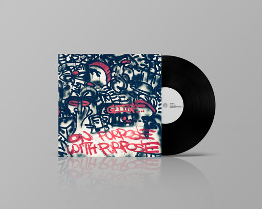Ghetts vinyl record with graffiti-style cover art and a black disc.