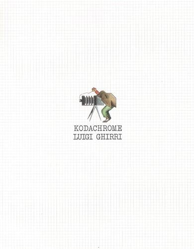 White book cover with a cartoon photographer and the title "Kodachrome" on a grid pattern.