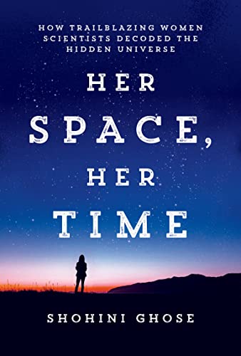 Book cover: dark sky, silhouette of a woman, and large white text.