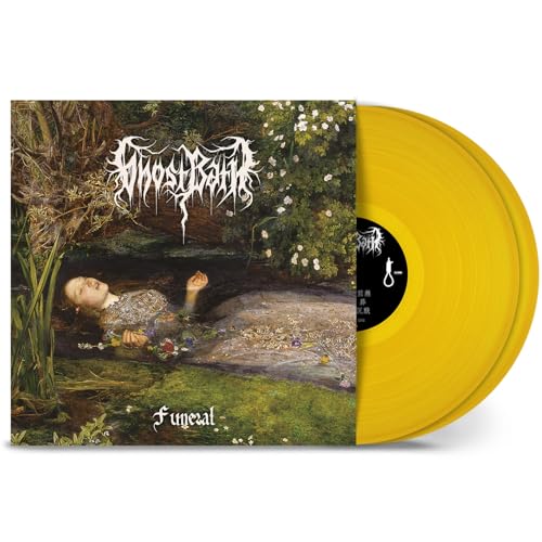 Ghost Bath Funeral vinyl record featuring a painting of a woman in a stream.
