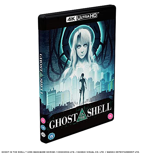 Ghost in the Shell 4K Ultra HD Blu-ray case with illustrated anime cover art.