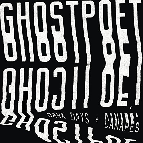 CD cover for Ghost Poet’s “Dark Days and Canapes” with bold text.