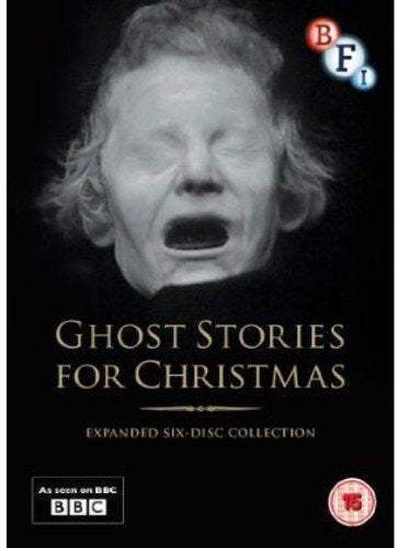 DVD cover for "Ghost Stories For Christmas" featuring a startled face.