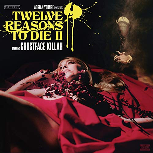 Album cover: woman with roses, Ghostface Killah collaboration, dark red tones.