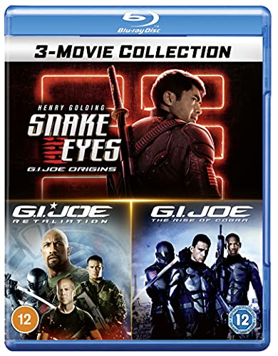 G.I. Joe Blu-ray triple pack featuring Snake Eyes and other characters.